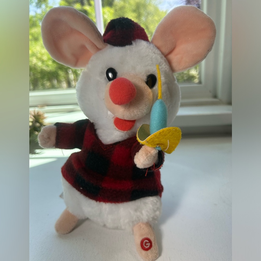 Gemmy Christmas mouse Twas the Night Before Christmas animation 9 inch WORKS